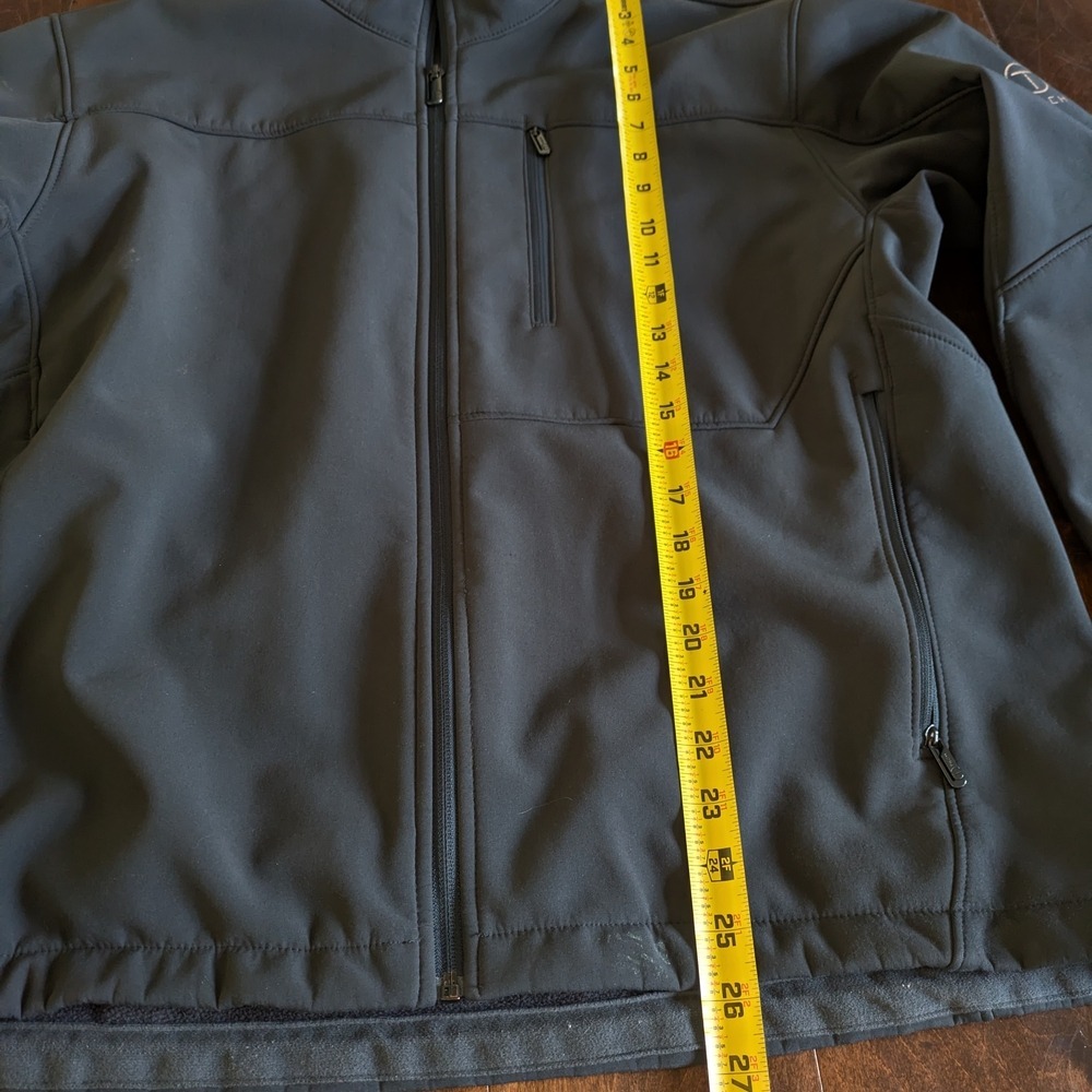 Tech By Tumi Softshell Zip Jacket Men's Large Gray‎ Pockets Fleece Lined - Picture 7 of 7